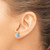 Rhodium-Plated 14K White Gold 5ct Lab-Grown Diamond Emerald Four Prong Stud Earrings, 9.25 mm - EM8798-500-WLG - View 3