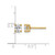 14K Yellow Gold 0.5ct Lab-Grown Diamond Oval Four Prong Stud Earrings, 5 mm - EM8799-050-LD - View 4