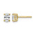 14K Yellow Gold 0.75ct Lab-Grown Diamond Oval Four Prong Stud Earrings, 5.8 mm - EM8799-075-LG