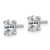 Rhodium-Plated 14K White Gold 0.75ct Lab-Grown Diamond Oval Four Prong Stud Earrings, 5.8 mm - EM8799-075-WLG - View 2