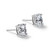 Rhodium-Plated 14K White Gold 0.75ct Lab-Grown Diamond Oval Four Prong Stud Earrings, 5.8 mm - EM8799-075-WLG - View 7