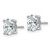 Rhodium-Plated 14K White Gold 1.5ct Lab-Grown Diamond Oval Four Prong Stud Earrings, 7.5 mm - EM8799-150-WLG - View 2