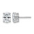 Rhodium-Plated 14K White Gold 2ct Lab-Grown Diamond Oval Four Prong Stud Earrings, 8 mm - EM8799-200-WLG