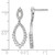 Rhodium-Plated 14K White Gold 0.824ct Lab-Grown Diamond Fashion Dangle Earrings, 27.7 mm - View 4
