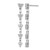 Rhodium-Plated 14K White Gold 1.002ct Lab-Grown Diamond Marquise Dangle Cluster Post Drop Earrings, 41.5 mm