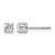 Rhodium-Plated 14K White Gold 0.48ct Lab-Grown Diamond Stud Stud Earrings, 3.7 mm