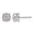 Rhodium-Plated 14K White Gold 1.004ct Lab-Grown Diamond Round Fashion Halo Stud Earrings, 6.8 mm