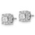 Rhodium-Plated 14K White Gold 1.004ct Lab-Grown Diamond Round Fashion Halo Stud Earrings, 6.8 mm - View 2