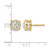 10K Yellow Gold 1.504ct Lab-Grown Diamond Round Fashion Halo Stud Earrings, 7.6 mm - View 3