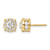 14K Yellow Gold 1.504ct Lab-Grown Diamond Round Fashion Halo Stud Earrings, 7.6 mm
