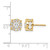 10K Yellow Gold 2.024ct Lab-Grown Diamond Round Fashion Halo Stud Earrings, 8.2 mm - View 2