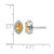 Rhodium-Plated 14K White Gold 0.216ct Lab-Grown Diamond and Citrine November Birthstone Stud Earrings, 9.5 mm - View 4