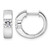 Rhodium-Plated True Origin 14K White Gold 0.6ct Lab-Grown Diamond Hinged Hoop Earrings, 13.7 mm