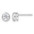 Rhodium-Plated True Origin 14K White Gold 0.51ct Lab-Grown Diamond Solitaire Stud Earrings, 5 mm