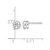 Rhodium-Plated True Origin 14K White Gold 0.51ct Lab-Grown Diamond Solitaire Stud Earrings, 5 mm - View 4