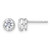 Rhodium-Plated True Origin 14K White Gold 0.59ct Lab-Grown Diamond Solitaire Stud Earrings, 5.5 mm