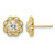 True Origin 14K Yellow Gold 0.756ct Lab-Grown Diamond Floral Stud Earrings, 10 mm