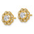 True Origin 14K Yellow Gold 0.756ct Lab-Grown Diamond Floral Stud Earrings, 10 mm - View 2