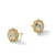 True Origin 14K Yellow Gold 0.756ct Lab-Grown Diamond Floral Stud Earrings, 10 mm - View 5