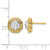 Rhodium-Plated 14K Two-Tone Gold 0.756ct Lab-Grown Diamond Octogon Halo Stud Earrings, 11.05 mm - View 4