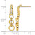 14K Yellow Gold 0.19ct Lab-Grown Diamond Post Dangle Earrings, 25 mm - View 4