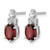 Rhodium-Plated 14K White Gold 0.174ct Diamond and 7 x 5 mm Oval January/Garnet Post Drop Earrings, 13.6 mm - View 2