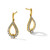 14K Yellow Gold 0.981ct Lab-Grown Diamond Teardrop Post Dangle Earrings, 27.1 mm - View 5