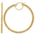 14K Yellow Gold Polished and Diamond-Cut Rope 2.95 mm Hoop Earrings, 60 mm Long
