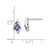 Rhodium-Plated 10K White Gold Amethyst & 0.025ct Diamond Stud Earrings, 9.85 mm - View 3
