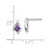 Sterling Silver Amethyst & 0.025ct Diamond Stud Earrings, 9.85 mm - View 3