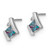 Sterling Silver Lab-Created Alexandrite & 0.025ct Diamond Stud Earrings, 9.85 mm - View 2