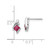 Rhodium-Plated 10K White Gold Lab-Created Ruby & 0.025ct Diamond Stud Earrings, 9.85 mm - View 3