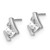Sterling Silver Checkerboard Whtop & Diamond Stud Earrings - View 2