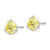 Sterling Silver Rhodium-Plated Diamonore Cubic Zirconia 7.5 mm Yellow Stud Earrings, 8 mm Long - View 2