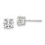 Sterling Silver Rhodium-Plated Diamonore Cubic Zirconia 6.5 mm Stud Earrings
