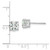 Sterling Silver Rhodium-Plated Diamonore Cubic Zirconia 7.5 mm Stud Earrings - View 3