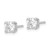 Sterling Silver Rhodium-Plated Diamonore 5 mm Stud Earrings, 5.5 mm Long - View 2