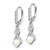 Sterling Silver Lab-Created Opal & 0.06ct Diamond Leverback Dangle Earrings, 30.7 mm - View 2