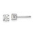 Sterling Silver Rhodium-Plated Diamonore Cubic Zirconia 4 mm Stud Earrings
