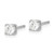 Sterling Silver Rhodium-Plated Diamonore Cubic Zirconia 4 mm Stud Earrings - View 2