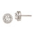 Sterling Silver Rhodium-Plated Diamonore Round Halo Stud Earrings