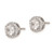 Sterling Silver Rhodium-Plated Diamonore Round Halo Stud Earrings - View 2