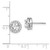 Sterling Silver Rhodium-Plated Diamonore Round Halo Stud Earrings - View 3