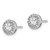 Sterling Silver Rhodium-Plated Diamonore Cubic Zirconia Round Halo Stud Earrings, 7.5 mm - View 2