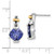 Sterling Silver and Gold-Tone Lab-Created Blue Stone Post Drop Earrings, 17.4 mm - View 3