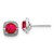 Sterling Silver Lab-Created Ruby & Diamond Stud Earrings, 6 mm