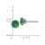 Rhodium-Plated 14K White Gold Lab-Created Emerald Stud Earrings, 5 mm - View 3