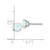 Rhodium-Plated 14K White Gold Lab-Created Opal Stud Earrings, 5 mm - View 3