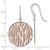 Sterling Silver with Chocolate Rhodium-Plated Diamond-Cut Drop French Wire Earrings, 45.5 mm - View 2