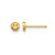 14K Yellow Gold and Black Rhodium Madi K Polished Smiley Face Stud Earrings, 3.9 mm